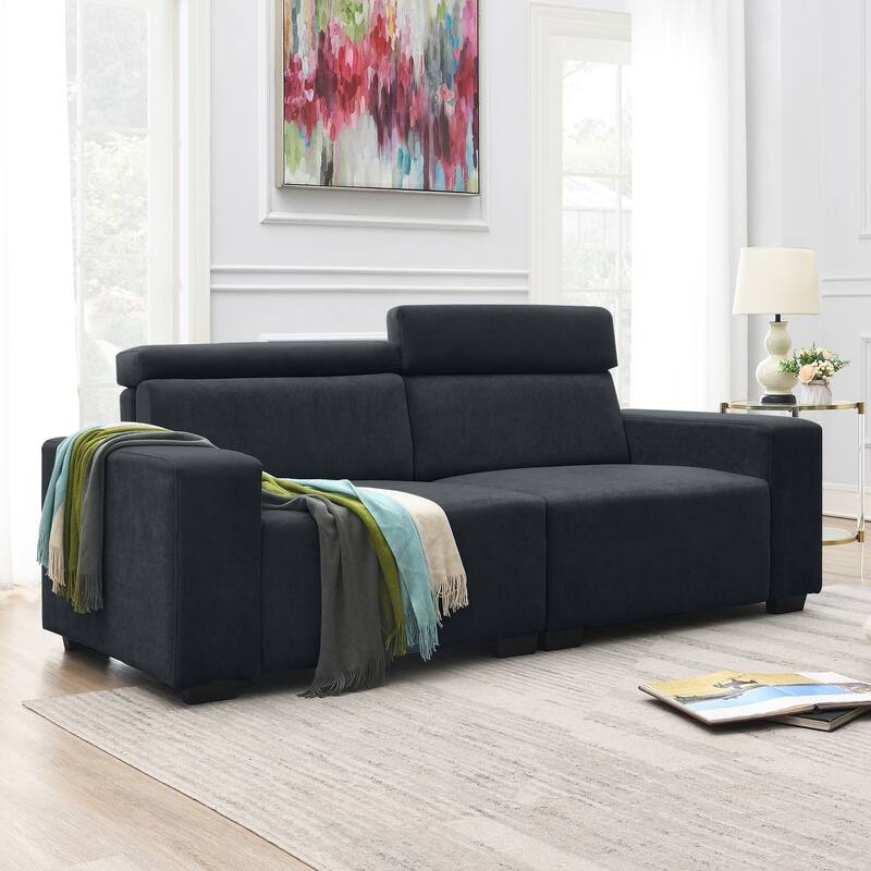 Kata Spacious and Comfortable Velvet Loveseat for Living Room