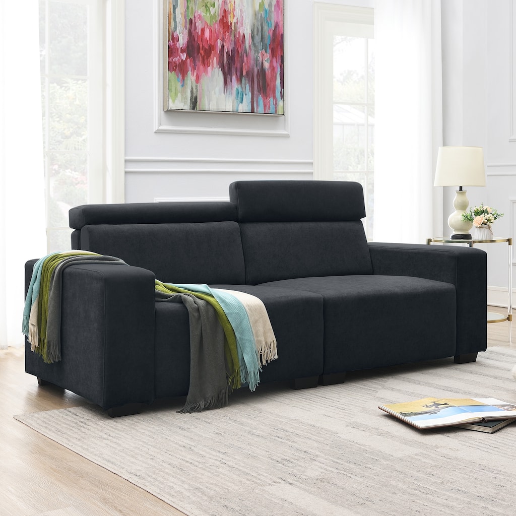 Kata Spacious and Comfortable Velvet Loveseat for Living Room