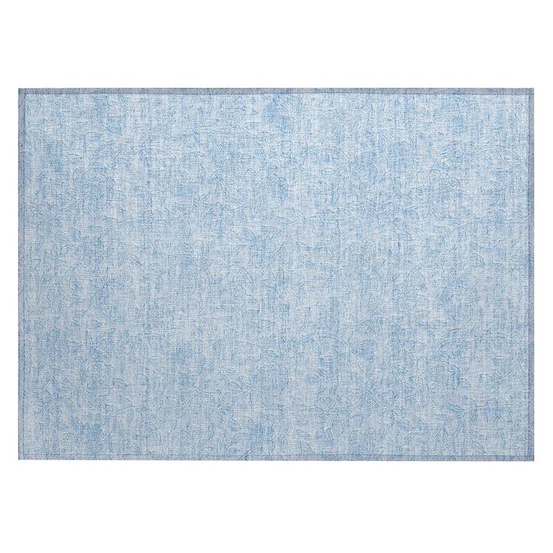 Machine Washable Indoor/ Outdoor Chantille Floral Farmhouse Rug