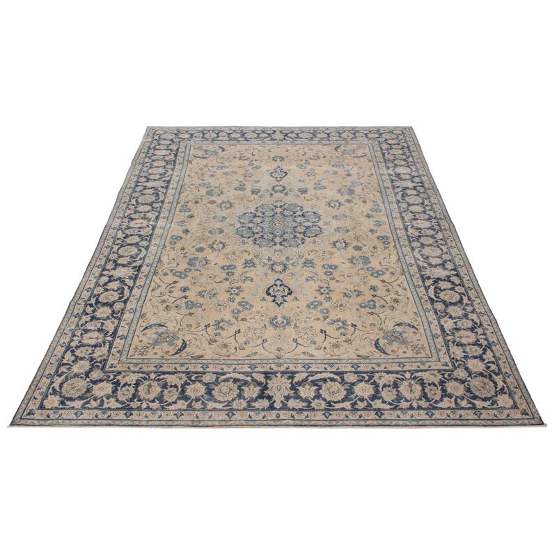 ECARPETGALLERY Hand-knotted Antalya Vintage Khaki Wool Rug - 8'5 x 11'11