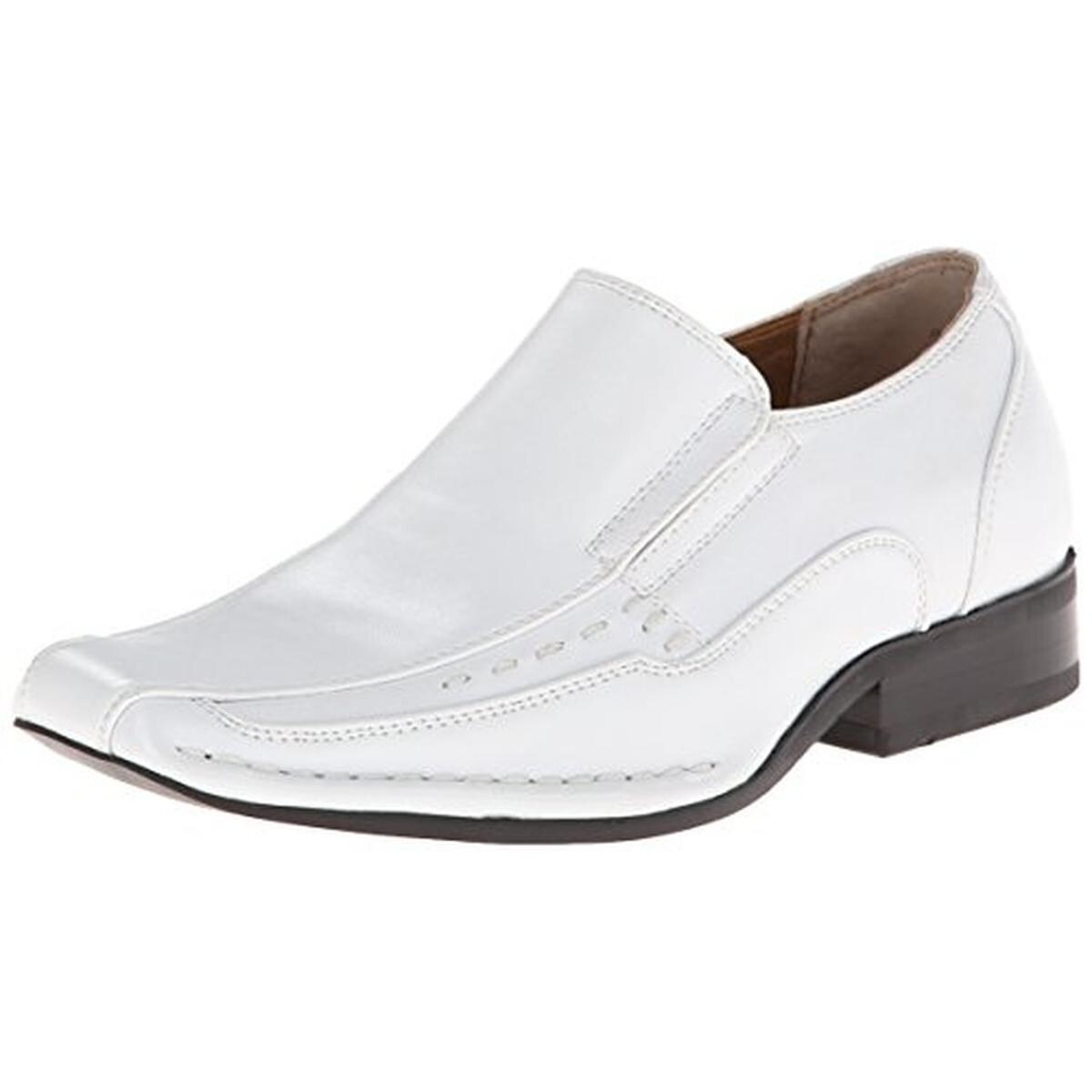 Kids Stacy Adams Templin Bicycle Toe Slip On Loafer Dress Shoes Black or White