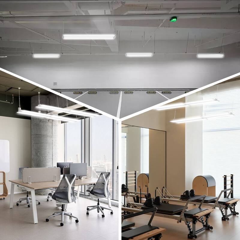 2 Pack 4FT LED Linear High Bay Shop Light, 250W LED Shop Light, 31250lm 125LM/W, 100-277V, 0-10V Dim, 5000K Daylight