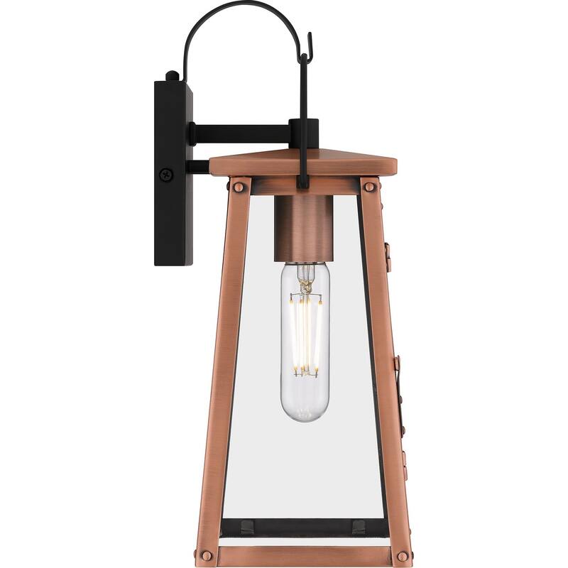 Aged Copper One Light Outdoor Wall Mount from the Carolina Collection