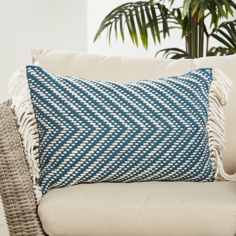 Austar Chevron Indoor/ Outdoor Lumbar Pillow