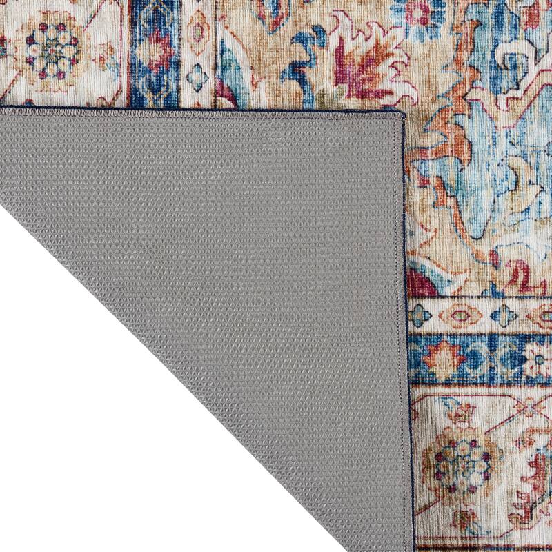 Creative Home Ideas Washable Skid-Resistant Chenille Rug