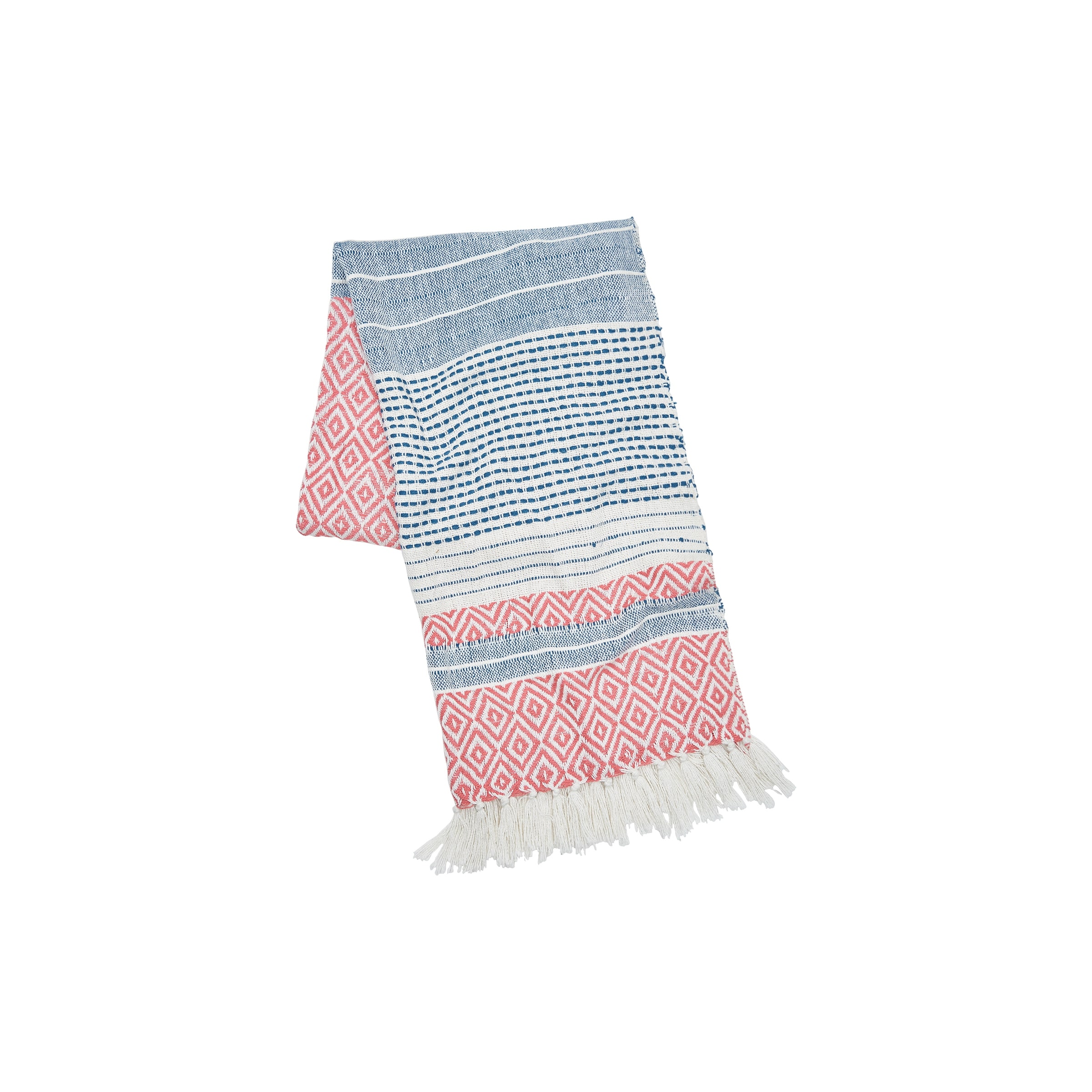 Berkley Hibiscus Diamond Cotton Blend Accent Throw Blanket 50" x 60"