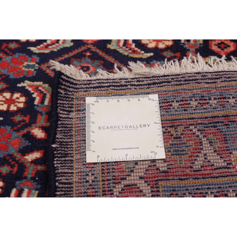 ECARPETGALLERY Hand-knotted Andelz Navy Wool Rug - 3'5 x 10'1