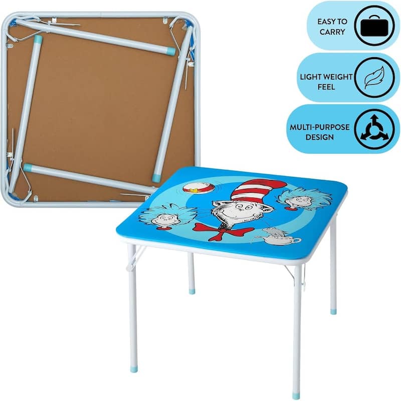 Dr Seuss 3 Piece Kids Activity Table and Chair Set