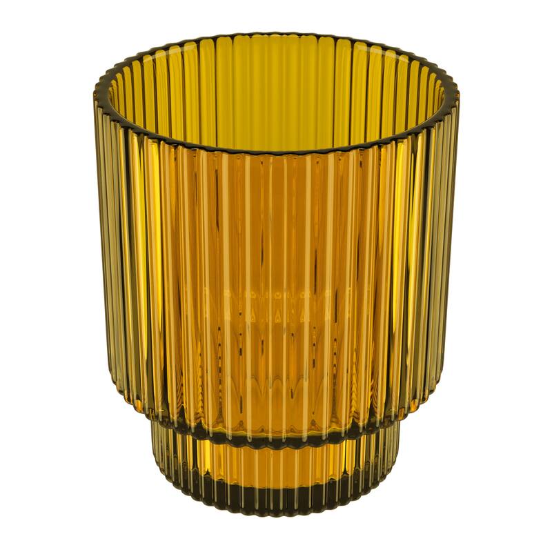 American Atelier Vintage Art Deco Fluted Drinking Glasses Set of 4