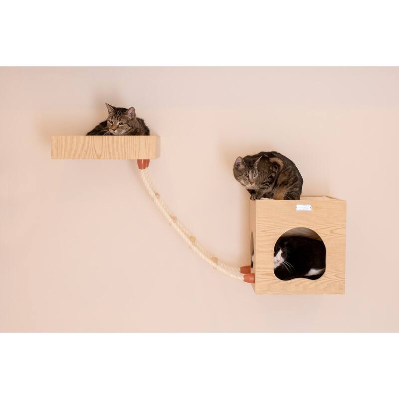 Real Wood Wall Series Tree With Condo, Perch And Soft Perch