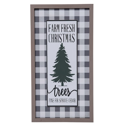 Transpac Wood 14.96 in. Multicolored Christmas Tree Decor
