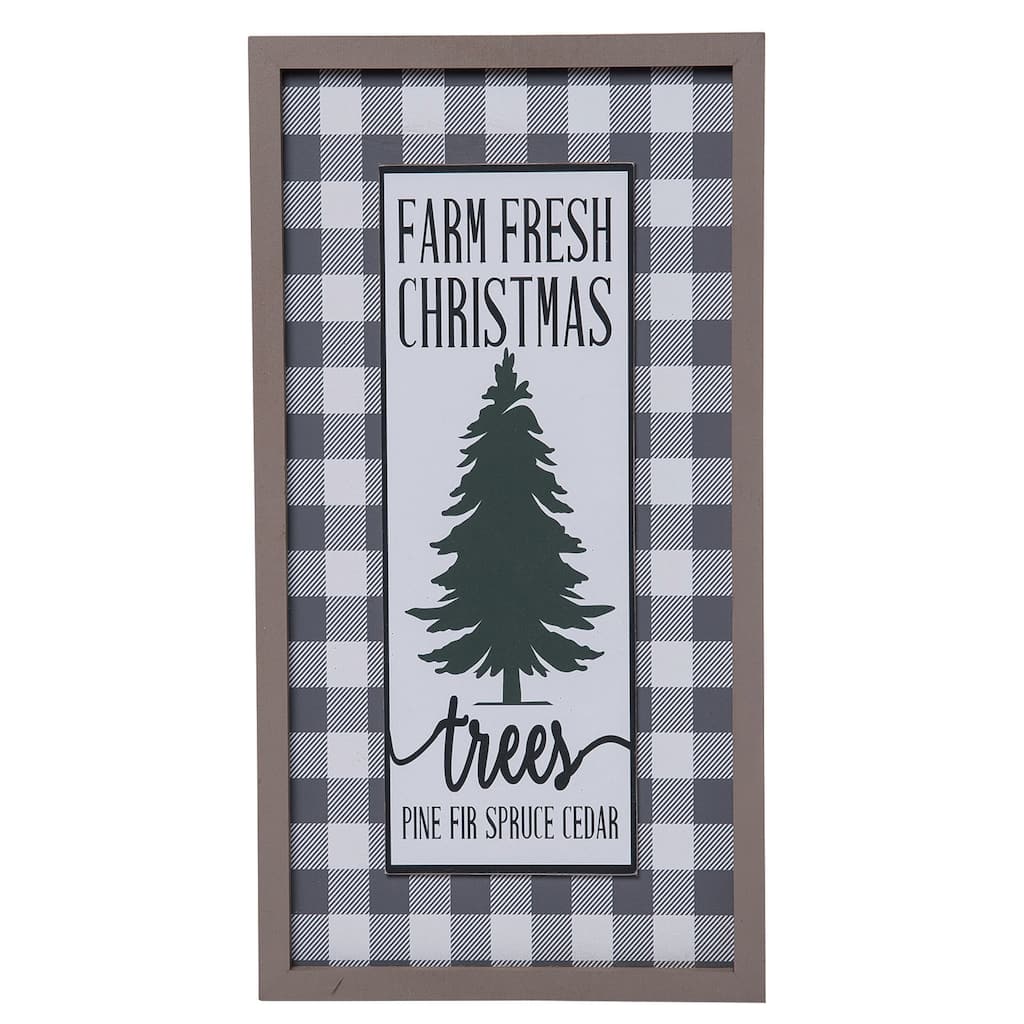 Transpac Wood 14.96 in. Multicolored Christmas Tree Decor