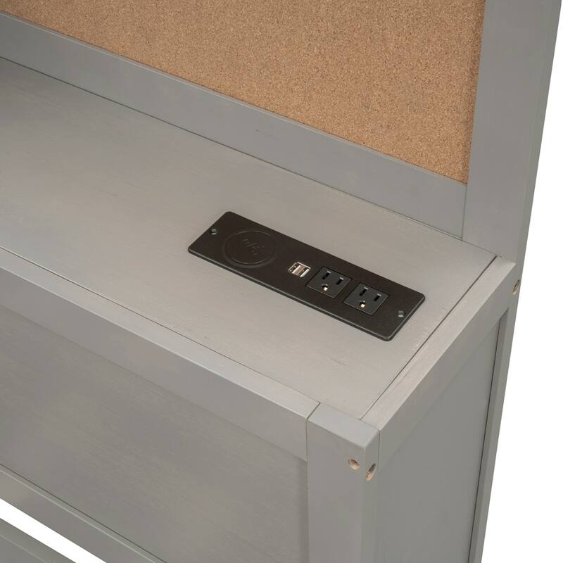 Modern Wooden Daybed with 3 Storage Drawers and USB Ports