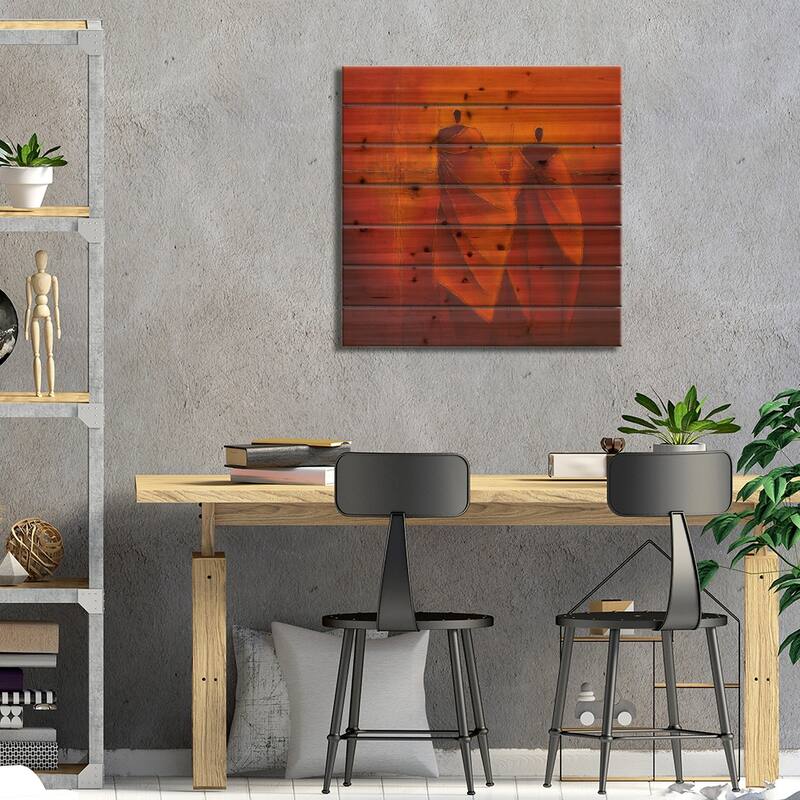Mysterious II Print On Wood by Liesbeth Optendrees - Multi-Color