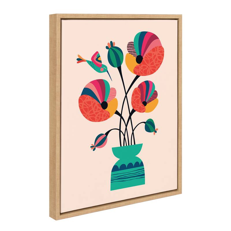 Kate and Laurel Sylvie Poppies Canvas by Rachel Lee of My Dream Wall