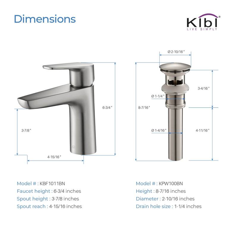 Lead Free Solid Brass Single Handle Bathroom Vanity Sink Faucet with Water Hose