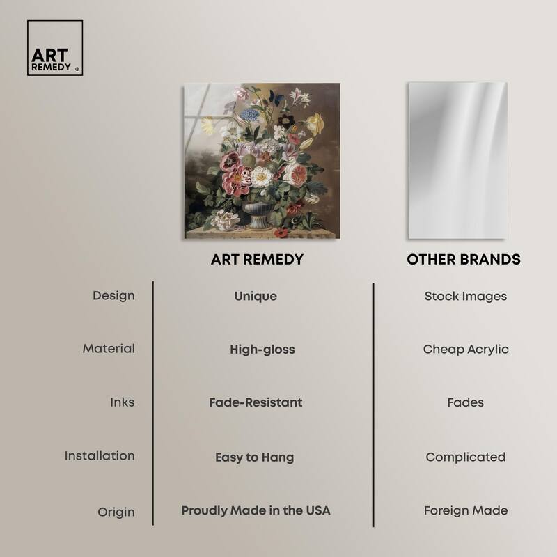 Classical Dream Vase Acrylic by Art Remedy, Ready to Hang