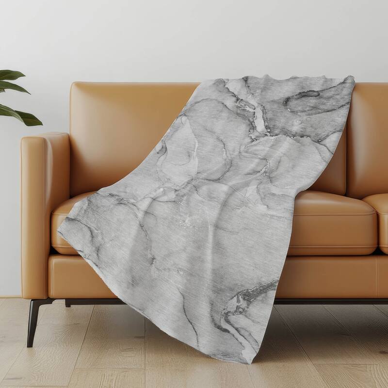 Premium Machine Washable Modern Abstract Sherpa Throw Blanket