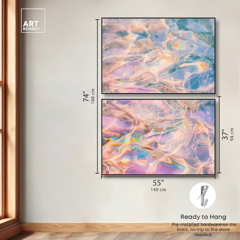 Metallic Drift II Canvas Set of 2 by Art Remedy