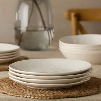 Certified International Linen Cream 11" Dinner Plates,Set of 4 - 11'' W x 11'' D x 1.25'' H