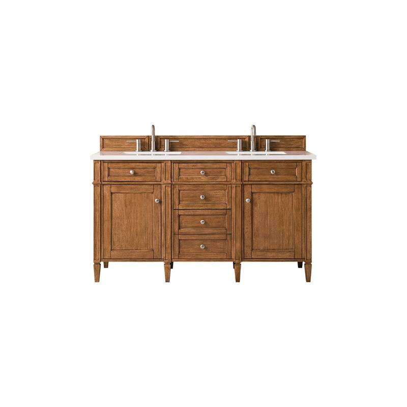 James Martin Vanities 650-V60D-3WZ Brittany 60" Double Basin Poplar