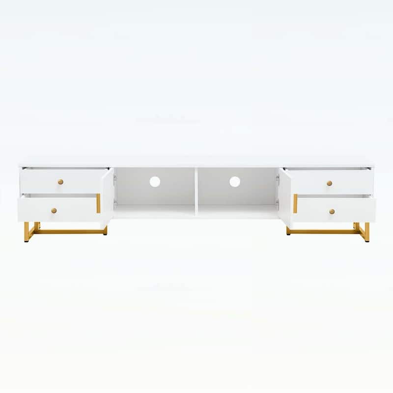 Modern TV Stand with Storage,Living Room Media Console Cabinet