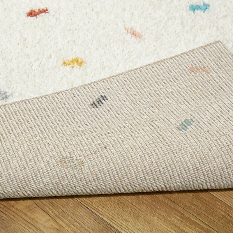 Enrica Polka Dots Shag Area Rug