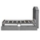 preview thumbnail 19 of 69, Wooden platform bed with house shaped storage headboard and drawers