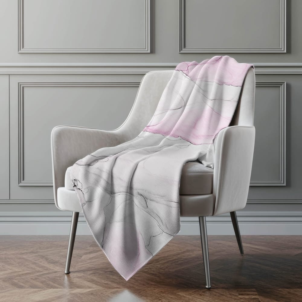 Premium Machine Washable Modern Abstract Sherpa Throw Blanket