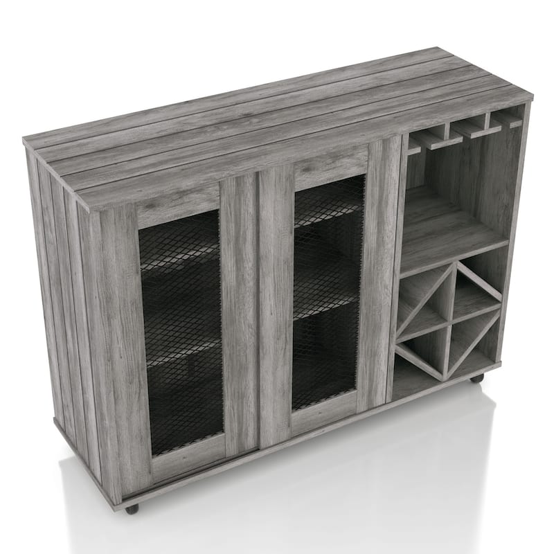 DH BASIC Rustic Grey 47-inch Multi-storage Bar Cart Buffet by Denhour
