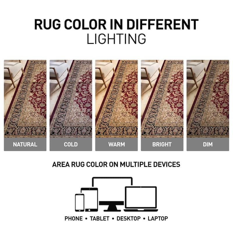 World Rug Gallery Traditional Oriental Medallion Area Rug