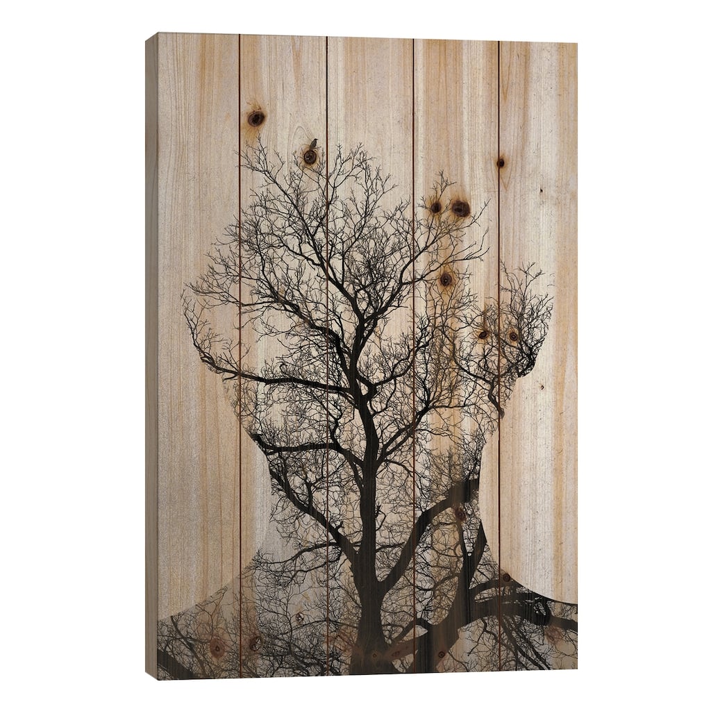Tree Of Life Print On Wood by Andreas Lie - Multi-Color