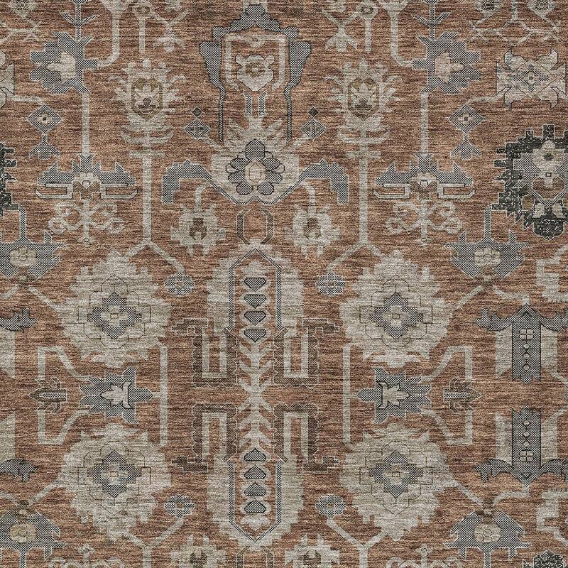 HomeRoots Oriental Traditional Rectangle Outdoor Rug