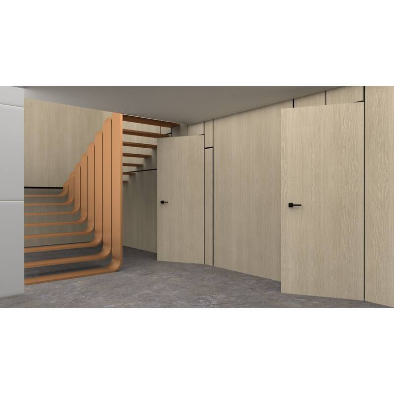Solid Hidden Door with Handle Planum 0010 Oak