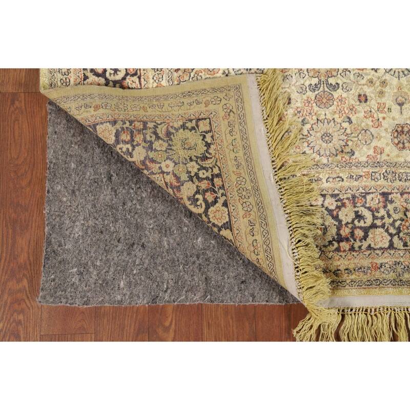 Pre-1900 Antique Silk Farahan Foyer Rug Hand-Knotted Wool Carpet - 4'0" x 6'0"