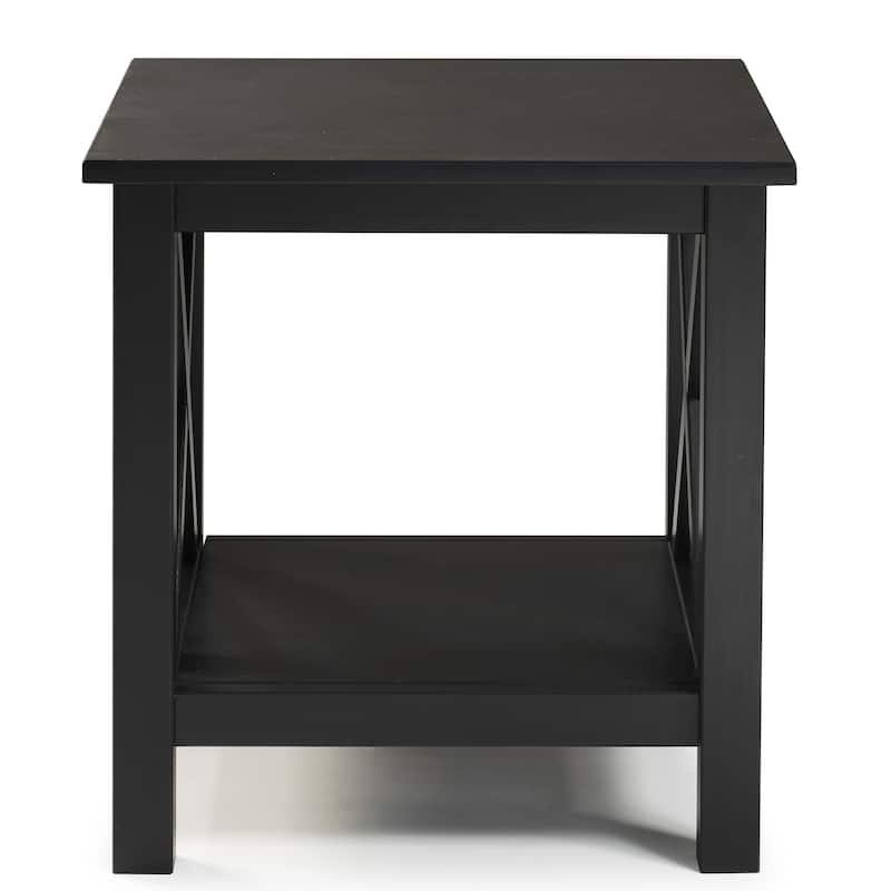 Ripplewood Farmhouse X-Base Side End Table