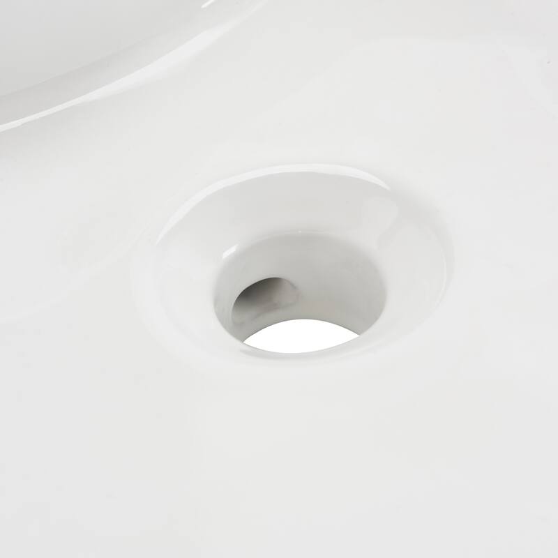 SAFAVIEH Solea Dicy Porcelain Ceramic Vitreous Oval 18 Inch White Bathroom Vessel Sink - 18.1" x 18.1" x 6.1" - 18Wx18Dx6H