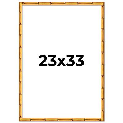 23x33 Frame Gold Bamboo Picture Frame - Complete Modern Photo Frame