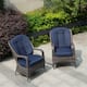 Option Brown Wicker+Navy Cushion