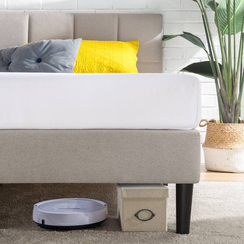 Priage by ZINUS Upholstered Square Stitched Platform Bed Frame