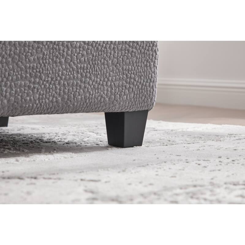 GDFStudio - Modular Polyester 6-Seat 113.39" Sectional with Storage Ottoman