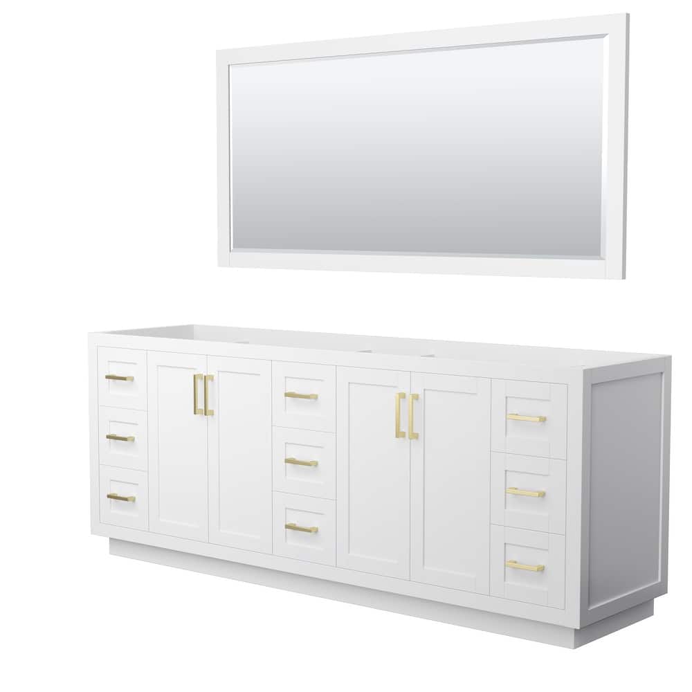 Miranda Double Bathroom Vanity Cabinet, 70-Inch Mirror