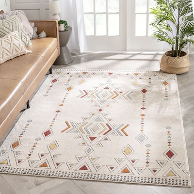 Well Woven Malaga Huron Bohemian Tribal High Low Area Rug