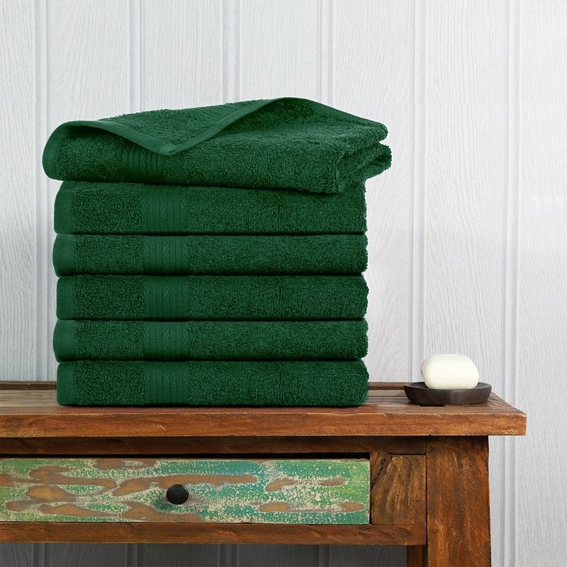 Green towels bed top bath and beyond