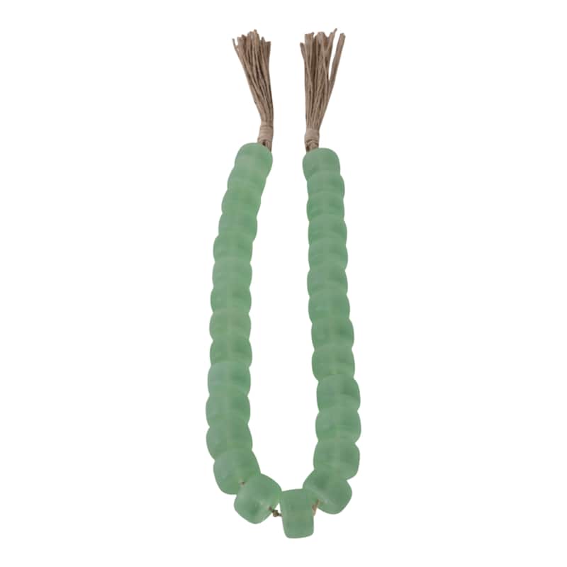 Resin Jute Decorative Beads Tassel Accents Featuring Woven Detailing