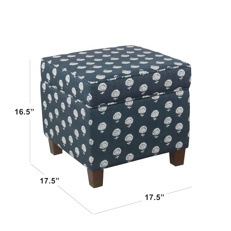 Carson Carrington Hnifsdalur Square Storage Ottoman Wood Legs