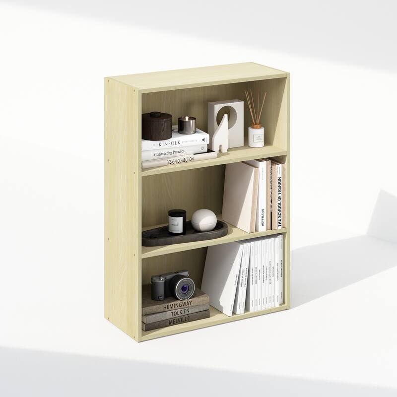 31.5 in. Tall Beech Wood 3-Shelf Bookcase