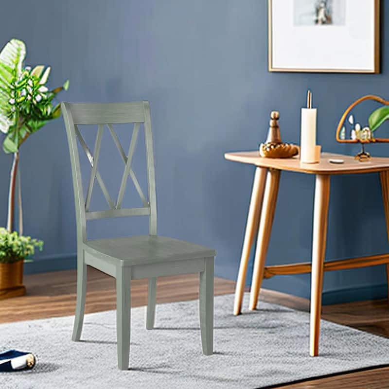 Solid Wood Pine Dining Chairs (Set of 2)