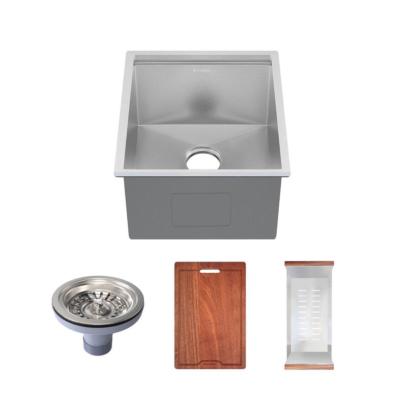 Swiss Madison SM-KU745 Rivage 15" Undermount Single Basin Stainless - Stainless Steel