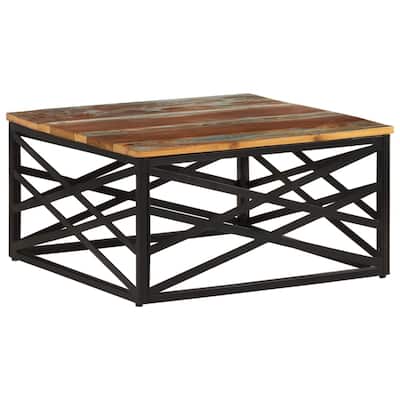 vidaXL Coffee Table End Table Sofa Table Living Room Furniture Solid Wood - 26.8" x 26.8" x 13.8"